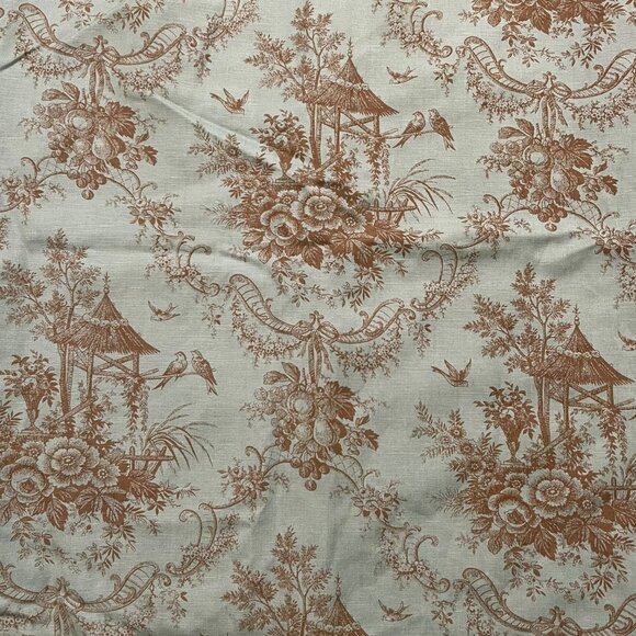 Vintage Jessica Howard Linen Blend Floral Bird‎ Print Midi Dress Aqua Size 6 - Picture 4 of 8